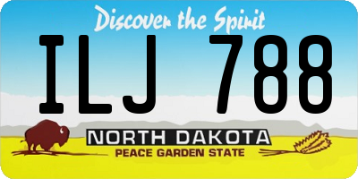 ND license plate ILJ788