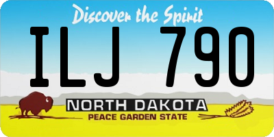ND license plate ILJ790