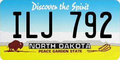 ND license plate ILJ792