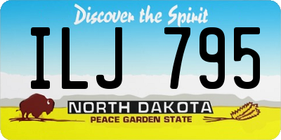ND license plate ILJ795