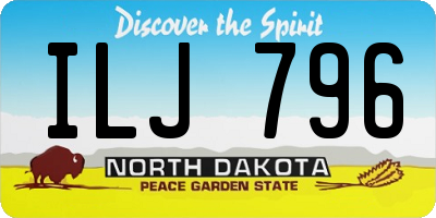 ND license plate ILJ796