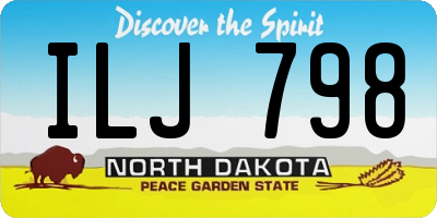 ND license plate ILJ798