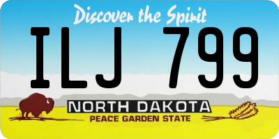 ND license plate ILJ799