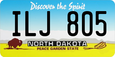 ND license plate ILJ805