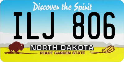 ND license plate ILJ806
