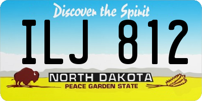 ND license plate ILJ812