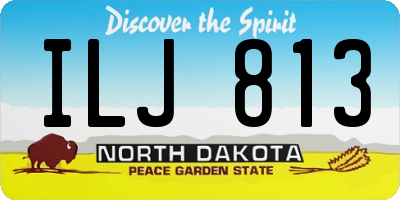 ND license plate ILJ813
