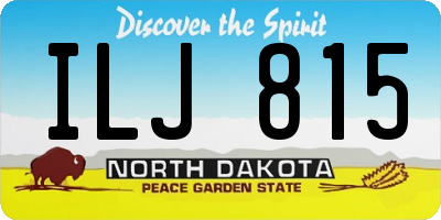 ND license plate ILJ815