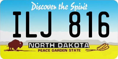 ND license plate ILJ816