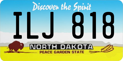 ND license plate ILJ818