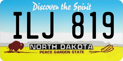 ND license plate ILJ819