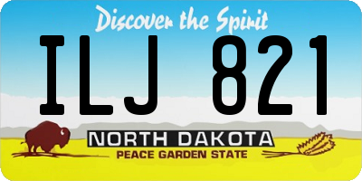 ND license plate ILJ821