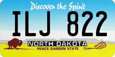 ND license plate ILJ822