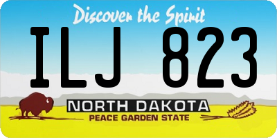 ND license plate ILJ823