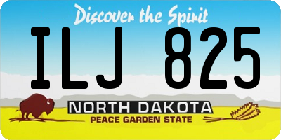 ND license plate ILJ825