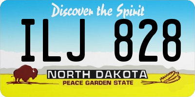 ND license plate ILJ828