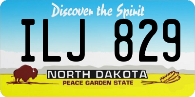 ND license plate ILJ829