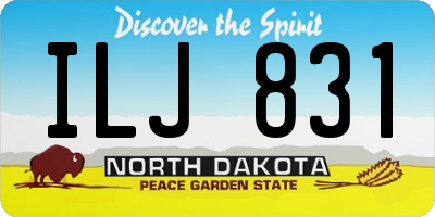 ND license plate ILJ831