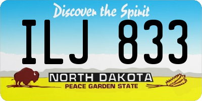 ND license plate ILJ833