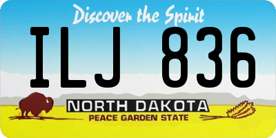 ND license plate ILJ836