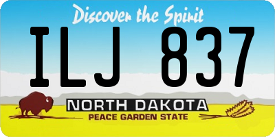 ND license plate ILJ837