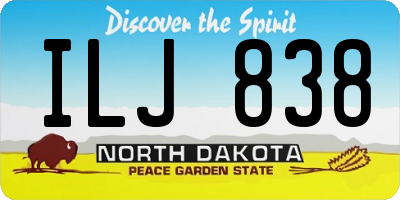 ND license plate ILJ838