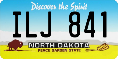 ND license plate ILJ841