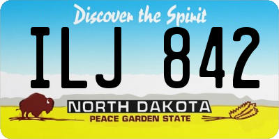 ND license plate ILJ842
