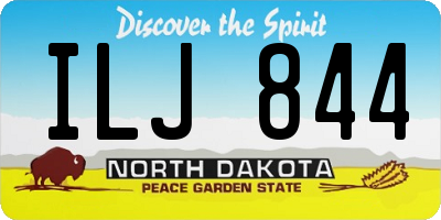 ND license plate ILJ844