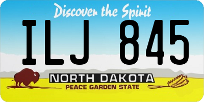 ND license plate ILJ845
