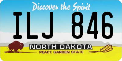 ND license plate ILJ846