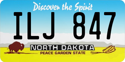 ND license plate ILJ847