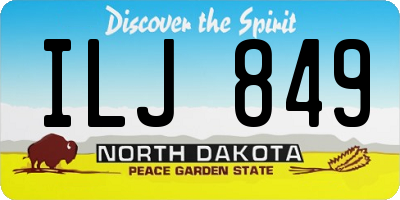 ND license plate ILJ849