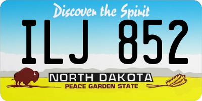 ND license plate ILJ852