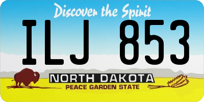 ND license plate ILJ853