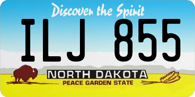 ND license plate ILJ855