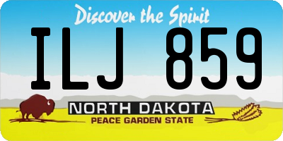 ND license plate ILJ859