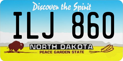 ND license plate ILJ860