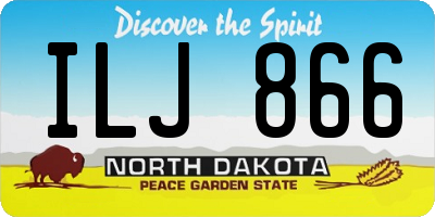ND license plate ILJ866