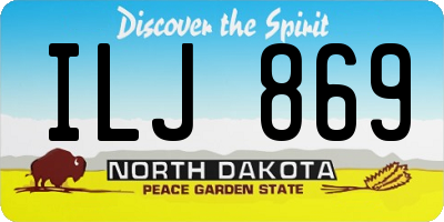 ND license plate ILJ869