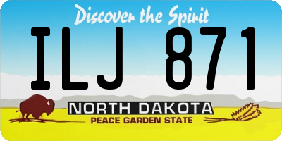 ND license plate ILJ871