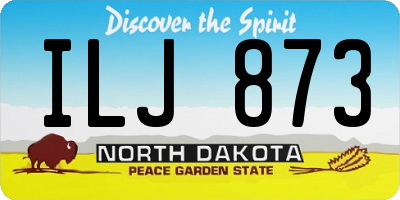 ND license plate ILJ873