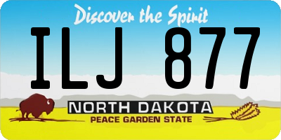 ND license plate ILJ877