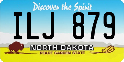 ND license plate ILJ879