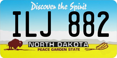 ND license plate ILJ882