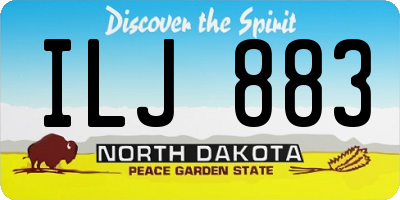 ND license plate ILJ883