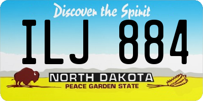 ND license plate ILJ884