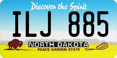 ND license plate ILJ885
