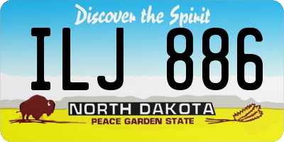 ND license plate ILJ886