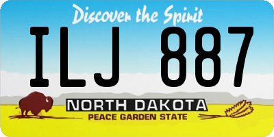 ND license plate ILJ887